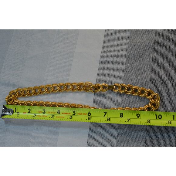 vintage Napier gold-tone double link chain necklace - Picture 5 of 6